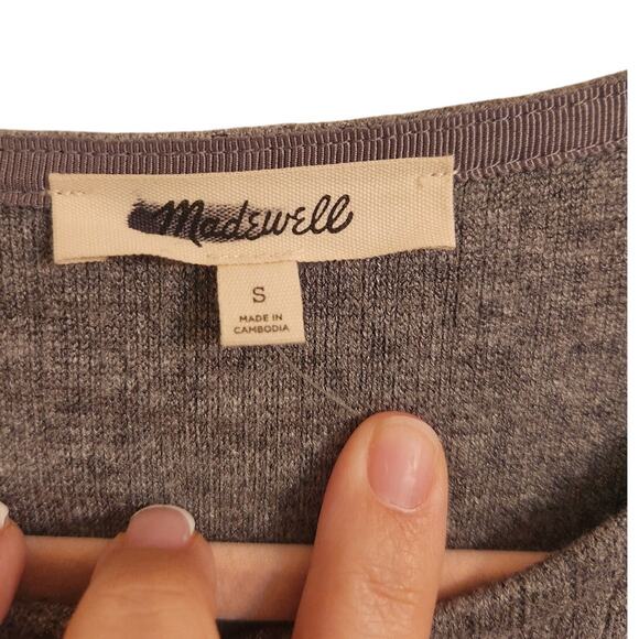 NWT Madewell Relaxed Button-Front Cardigan Gray S - Picture 6 of 10